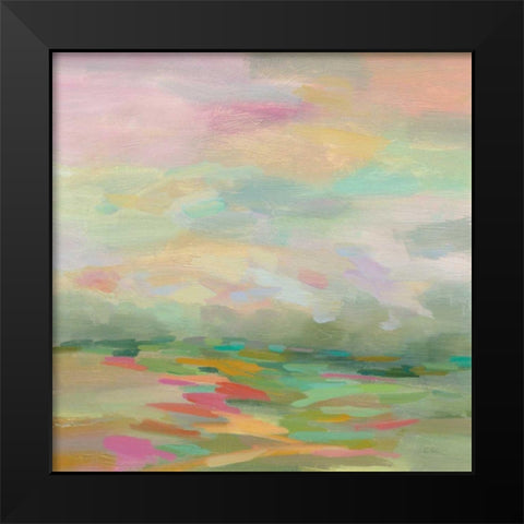 Pastel Fields Black Modern Wood Framed Art Print by Vassileva, Silvia