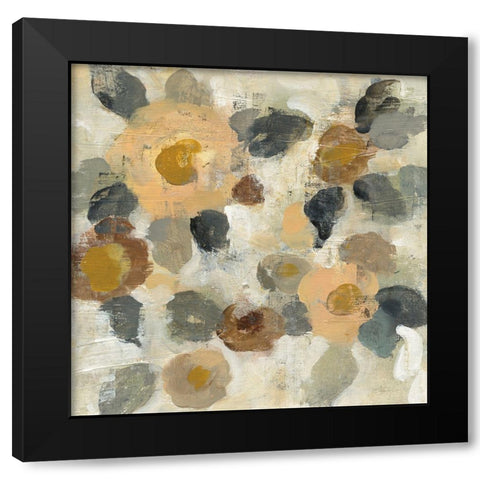 Neutral Floral II Black Modern Wood Framed Art Print by Vassileva, Silvia