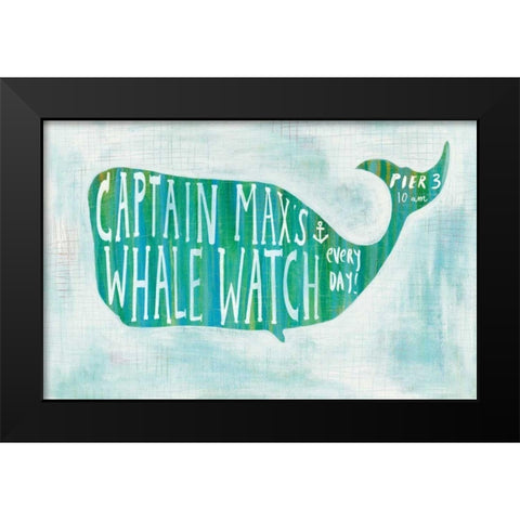 Ahoy I with Words Black Modern Wood Framed Art Print by Averinos, Melissa