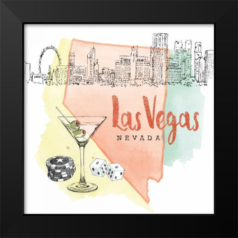 US Cities III Black Modern Wood Framed Art Print by Grove, Beth