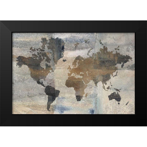 Stone World Black Modern Wood Framed Art Print by Tillmon, Avery