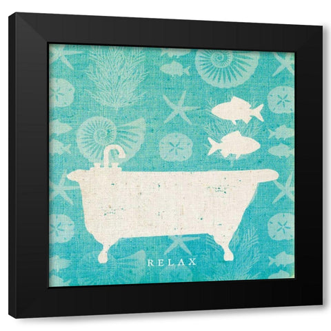 Pacific Bath I Black Modern Wood Framed Art Print with Double Matting by Studio Mousseau
