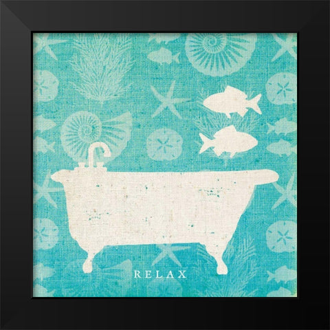 Pacific Bath I Black Modern Wood Framed Art Print by Studio Mousseau