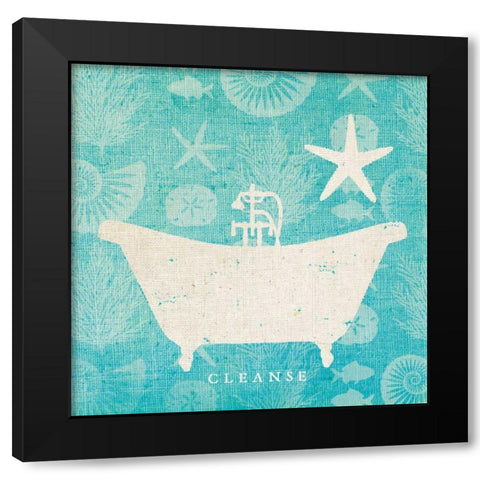 Pacific Bath IV Black Modern Wood Framed Art Print with Double Matting by Studio Mousseau