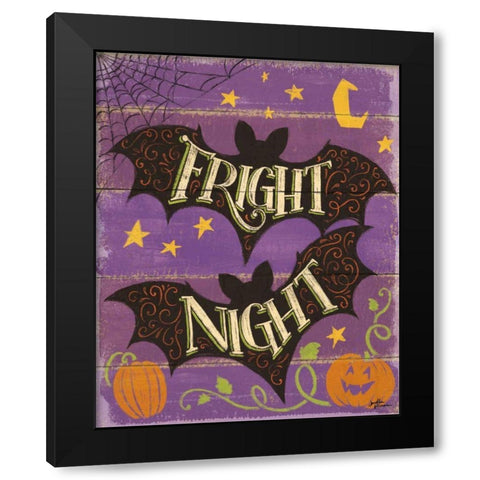 Fright Night III Black Modern Wood Framed Art Print with Double Matting by Penner, Janelle