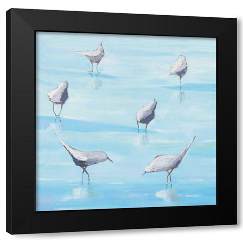 By the Waters Edge Black Modern Wood Framed Art Print by Adams, Phyllis