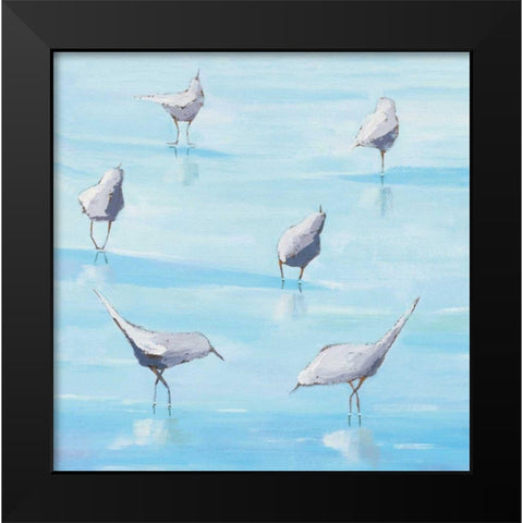 By the Waters Edge Black Modern Wood Framed Art Print by Adams, Phyllis