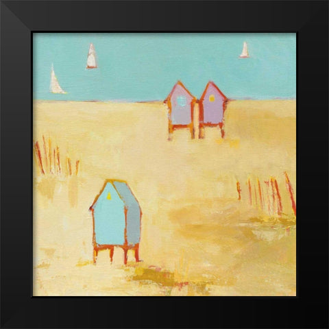 Cabanas Black Modern Wood Framed Art Print by Adams, Phyllis