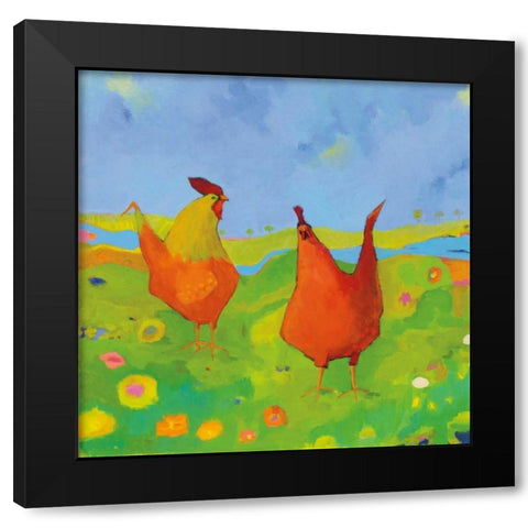 Spring has Sprung Black Modern Wood Framed Art Print by Adams, Phyllis