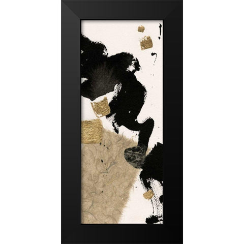Gilded Collage I on White Black Modern Wood Framed Art Print by Paschke, Chris