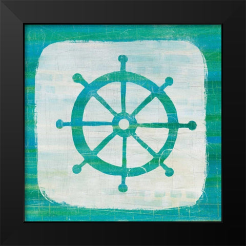 Ahoy IV Blue Green Black Modern Wood Framed Art Print by Averinos, Melissa
