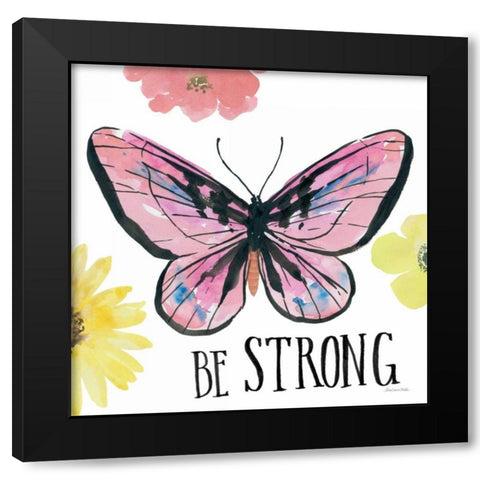 Beautiful Butterfly I Black Modern Wood Framed Art Print with Double Matting by Miller, Sara Zieve