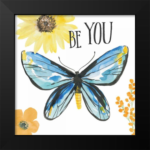 Beautiful Butterfly III Black Modern Wood Framed Art Print by Miller, Sara Zieve