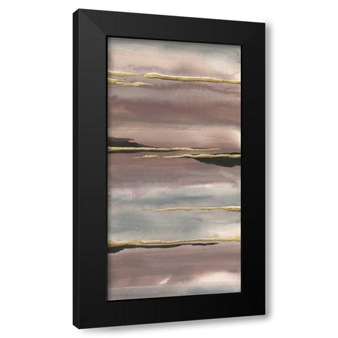 Gilded Morning Fog III Gold Black Modern Wood Framed Art Print with Double Matting by Paschke, Chris