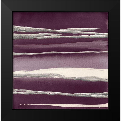 Silver Rose I Purple Black Modern Wood Framed Art Print by Paschke, Chris