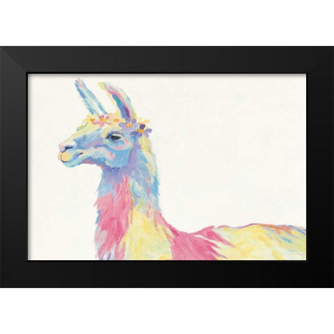 Ophelia Crop with Flowers Black Modern Wood Framed Art Print by Tillmon, Avery