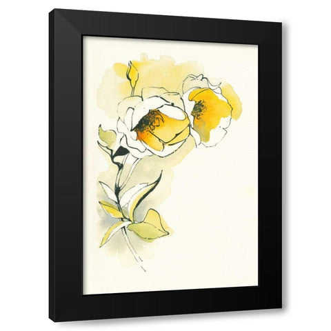 Carols Roses II Black Modern Wood Framed Art Print by Novak, Shirley