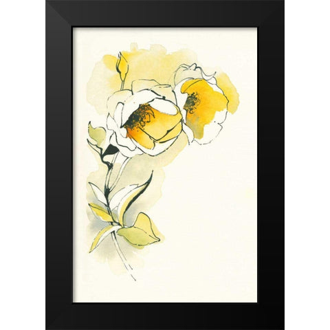 Carols Roses II Black Modern Wood Framed Art Print by Novak, Shirley