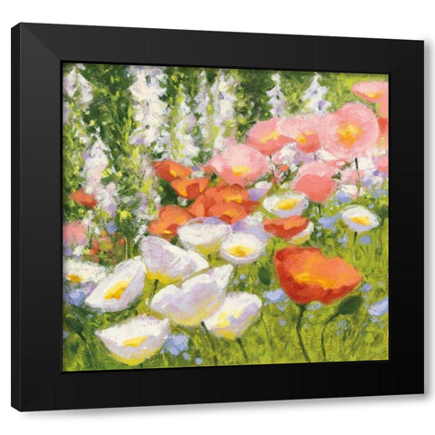 Garden Pastels II Black Modern Wood Framed Art Print by Novak, Shirley