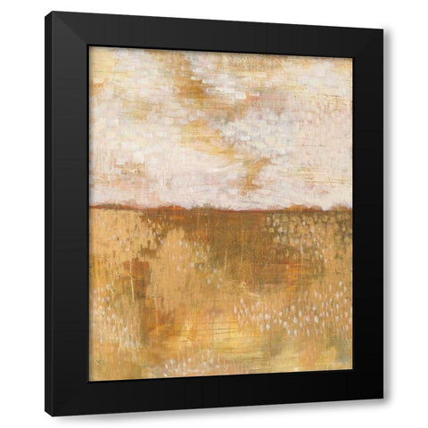 Amber Horizon Black Modern Wood Framed Art Print with Double Matting by Averinos, Melissa