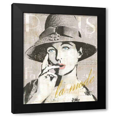 Fashion Week Paris Halftone IV Black Modern Wood Framed Art Print with Double Matting by Schlabach, Sue