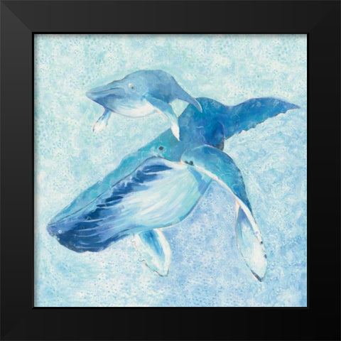 Blue Mama v2 Black Modern Wood Framed Art Print by Adams, Phyllis