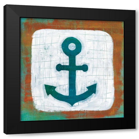 Ahoy III Red Blue Black Modern Wood Framed Art Print with Double Matting by Averinos, Melissa