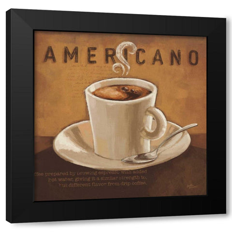 Coffee and Co II Black Modern Wood Framed Art Print with Double Matting by Penner, Janelle