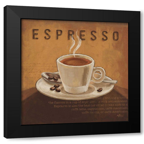 Coffee and Co III Black Modern Wood Framed Art Print with Double Matting by Penner, Janelle