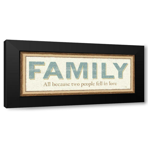 Family Black Modern Wood Framed Art Print by Pela