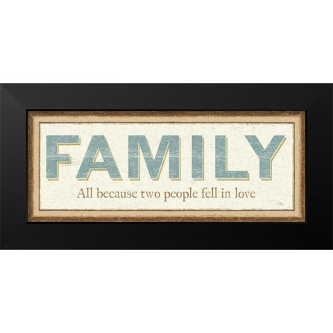 Family Black Modern Wood Framed Art Print by Pela