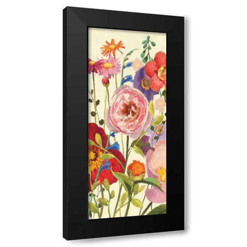 Couleur Printemps II Panel I Black Modern Wood Framed Art Print with Double Matting by Novak, Shirley