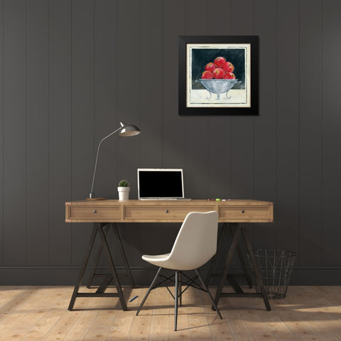 Apples in Colander Black Modern Wood Framed Art Print by Tillmon, Avery