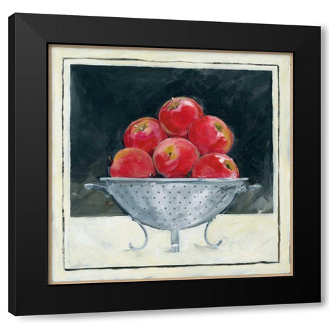 Apples in Colander Black Modern Wood Framed Art Print by Tillmon, Avery