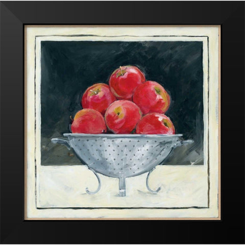 Apples in Colander Black Modern Wood Framed Art Print by Tillmon, Avery