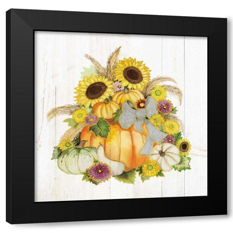 Autumn Days I Gold Black Modern Wood Framed Art Print by McKenna, Kathleen Parr