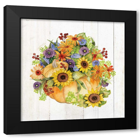 Autumn Days II Gold Black Modern Wood Framed Art Print by McKenna, Kathleen Parr