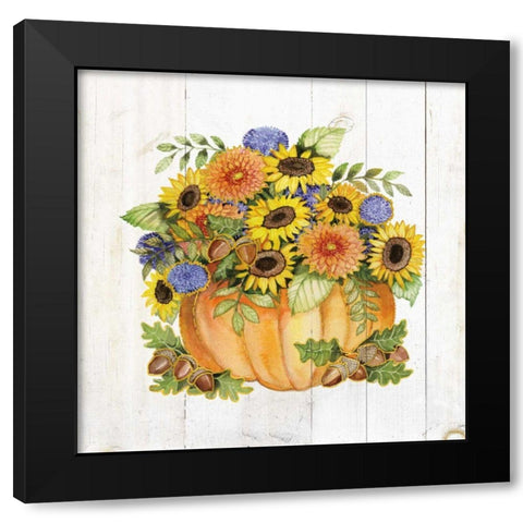 Autumn Days III Gold Black Modern Wood Framed Art Print with Double Matting by McKenna, Kathleen Parr