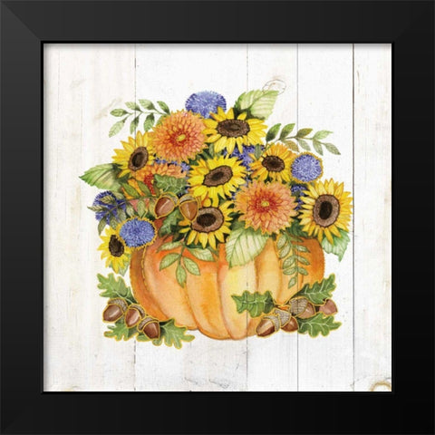 Autumn Days III Gold Black Modern Wood Framed Art Print by McKenna, Kathleen Parr