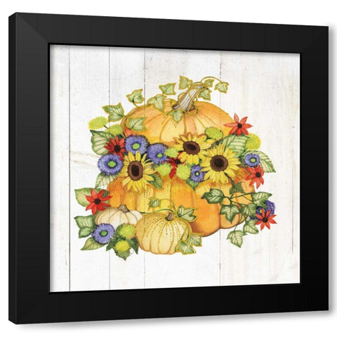 Autumn Days IV Gold Black Modern Wood Framed Art Print by McKenna, Kathleen Parr