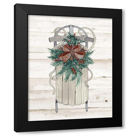 Holiday Sports on Wood II Luxe Black Modern Wood Framed Art Print with Double Matting by McKenna, Kathleen Parr