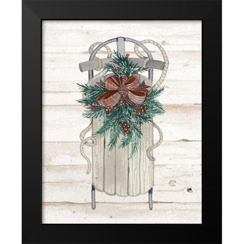 Holiday Sports on Wood II Luxe Black Modern Wood Framed Art Print by McKenna, Kathleen Parr