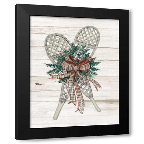 Holiday Sports on Wood III Luxe Black Modern Wood Framed Art Print with Double Matting by McKenna, Kathleen Parr