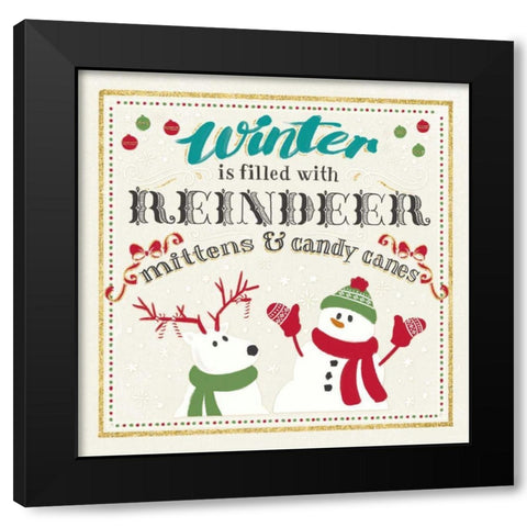 Winter Wonderland I on White Black Modern Wood Framed Art Print with Double Matting by Penner, Janelle