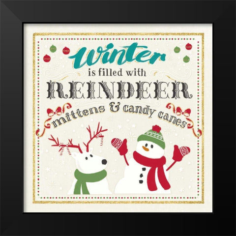 Winter Wonderland I on White Black Modern Wood Framed Art Print by Penner, Janelle