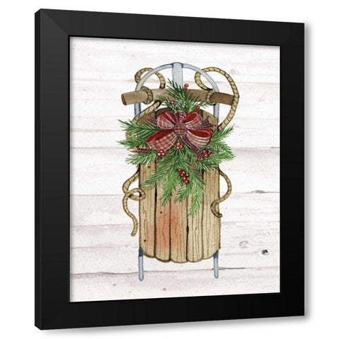 Holiday Sports II on White Wood Black Modern Wood Framed Art Print by McKenna, Kathleen Parr