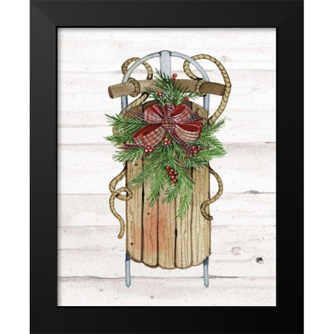 Holiday Sports II on White Wood Black Modern Wood Framed Art Print by McKenna, Kathleen Parr