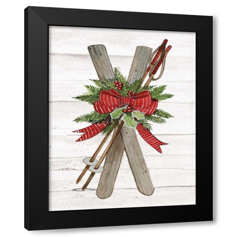 Holiday Sports IV on White Wood Black Modern Wood Framed Art Print with Double Matting by McKenna, Kathleen Parr