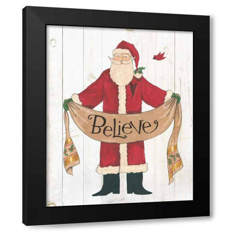 Vintage St Nick IV on White Wood Black Modern Wood Framed Art Print with Double Matting by Tavoletti, Anne