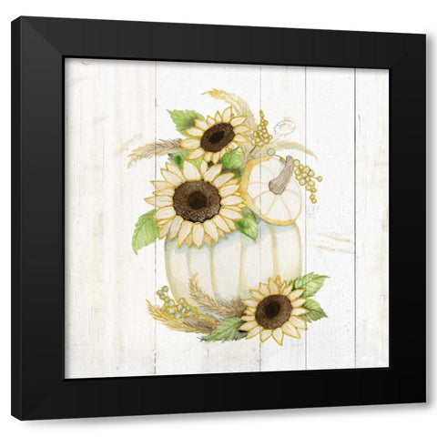 Autumn Elegance II Gold Black Modern Wood Framed Art Print with Double Matting by McKenna, Kathleen Parr